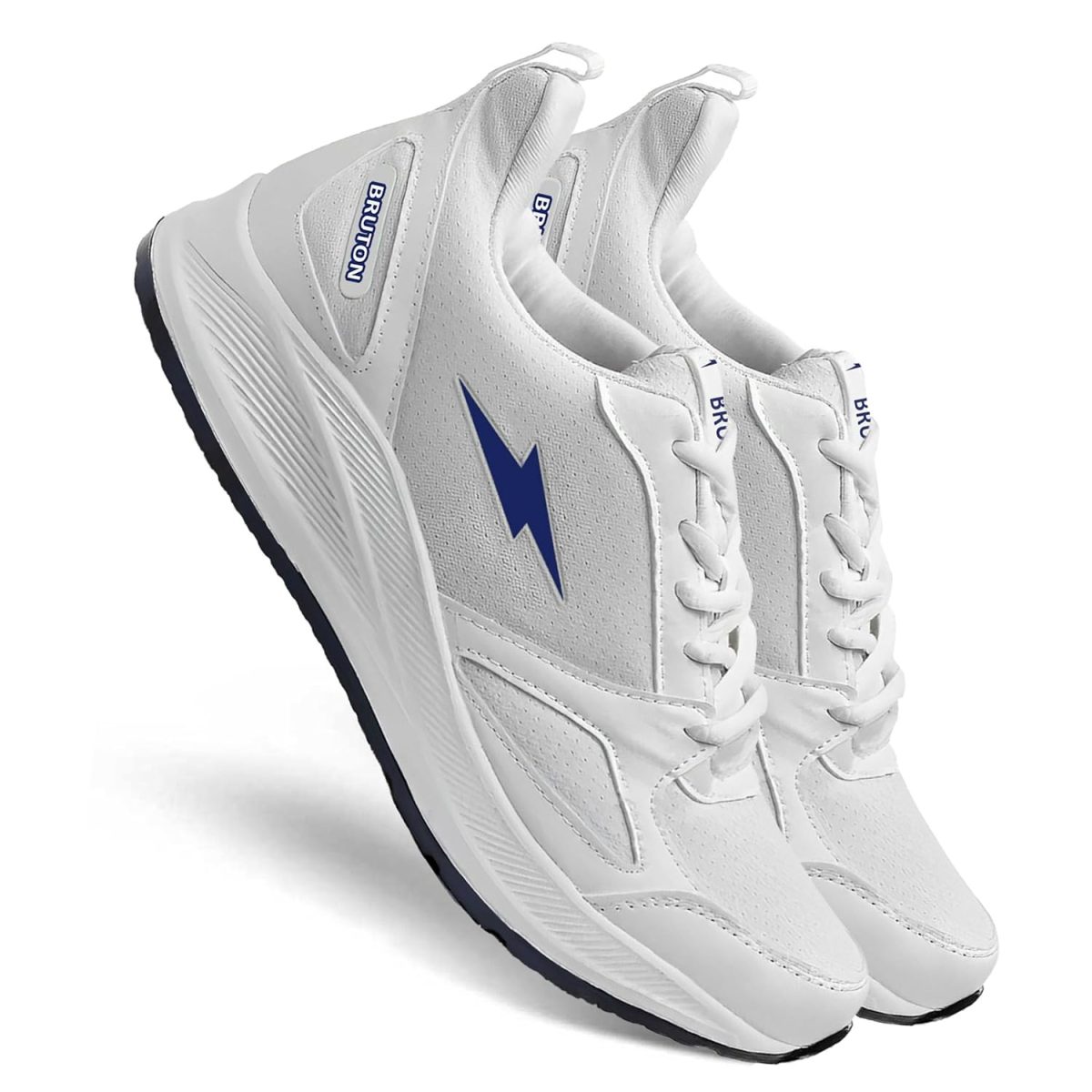 BRUTON EVA Lite Sports Running,Walking & Gym, School Shoes Lightweight Extra Jump Casual Sneaker Lace-Up Shoes for Men's & Boy's - White - Image 7