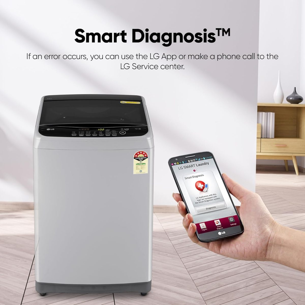 LG 8 Kg 5 Star Smart Inverter TurboDrum Fully Automatic Top Loading Washing Machine (T80SPSF1Z, Punch + 3, 2023 Model, Middle Free Silver) - Image 10