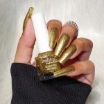 Indie Nails Nail Polish Bling Bling - Golden Glitter Long-Lasting, High-Shine Finish | Chip-Resistant & Quick-Drying Formula | Vegan & 12-Free Nail Paint For Women Professional-Quality Manicure 5ml - Image 5