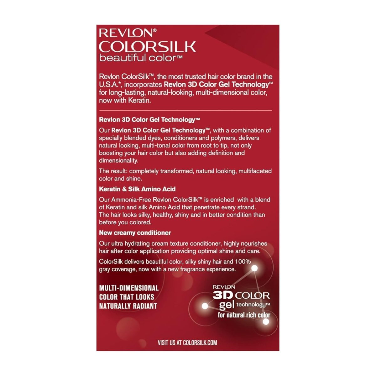 Revlon ColorSilk Permanent Hair Color For Women, Salon Perfect Hair Colour at Home with 100% Grey Coverage | Pro-Keratin & No Ammonia | Up to 8 Weeks of Colour | Shade - Brown Black 2N (Pack of 1) - Image 9