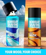 Bombay Shaving Company Deodorant Aerosol Combo - Aqua & Musk - 150Ml X 2 |Deodorant For Men Long Lasting| 300 ML (Lemon) - Image 2
