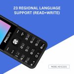 Philips All-New E2221 Sleek & Stylish |Keypad Mobile with 2.4" Screen|2500 MAH Battery | 2030mm Speaker| Wireless FM | Bright Torch| Digital Camera|Black - Image 3