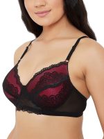 Clovia Women's net Lightly Padded Wire Free Full Cup Coverage Bra - Image 3