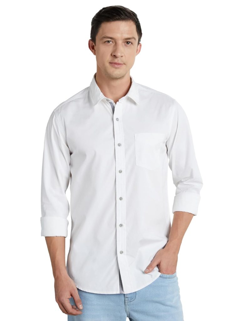 Symbol Premium Men's Casual Cotton Poplin Shirt (Regular Fit)