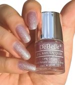 DeBelle Gel Nail Polish Ophelia (Lavender with Holo Glitter Sugar Finish Nail Paint)|Non UV - Gel Finish |Chip Resistant | Seaweed Enriched Formula| Long Lasting|Cruelty and Toxic Free| 8ml - Image 3