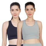 BLUEFICUS Premium Seamless Non-Padded Slip On Sports Bra Low Impact Workout Bras Activewear Sports Bra