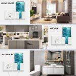 Prolet Wall Mounted Mobile Holder Storage Case for Remote, Wall Mounted Mobile Stand/Multi Purpose Stand with Hole for Phone Charging-White(Pack of 3) - Image 2