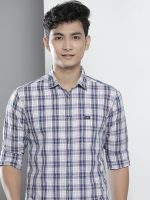 The Indian Garage Co Men's Cotton Slim Fit Checkered Full Sleeves Spread Collar Casual Shirt - Image 2