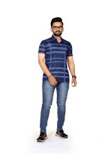 FABRIPPLE Men's Printed Half Sleeve Shirt for Casual Wear | Stylish Geometric Pattern Slim Fit for Men | Summer Trendy Short Sleeve Shirt - Image 3