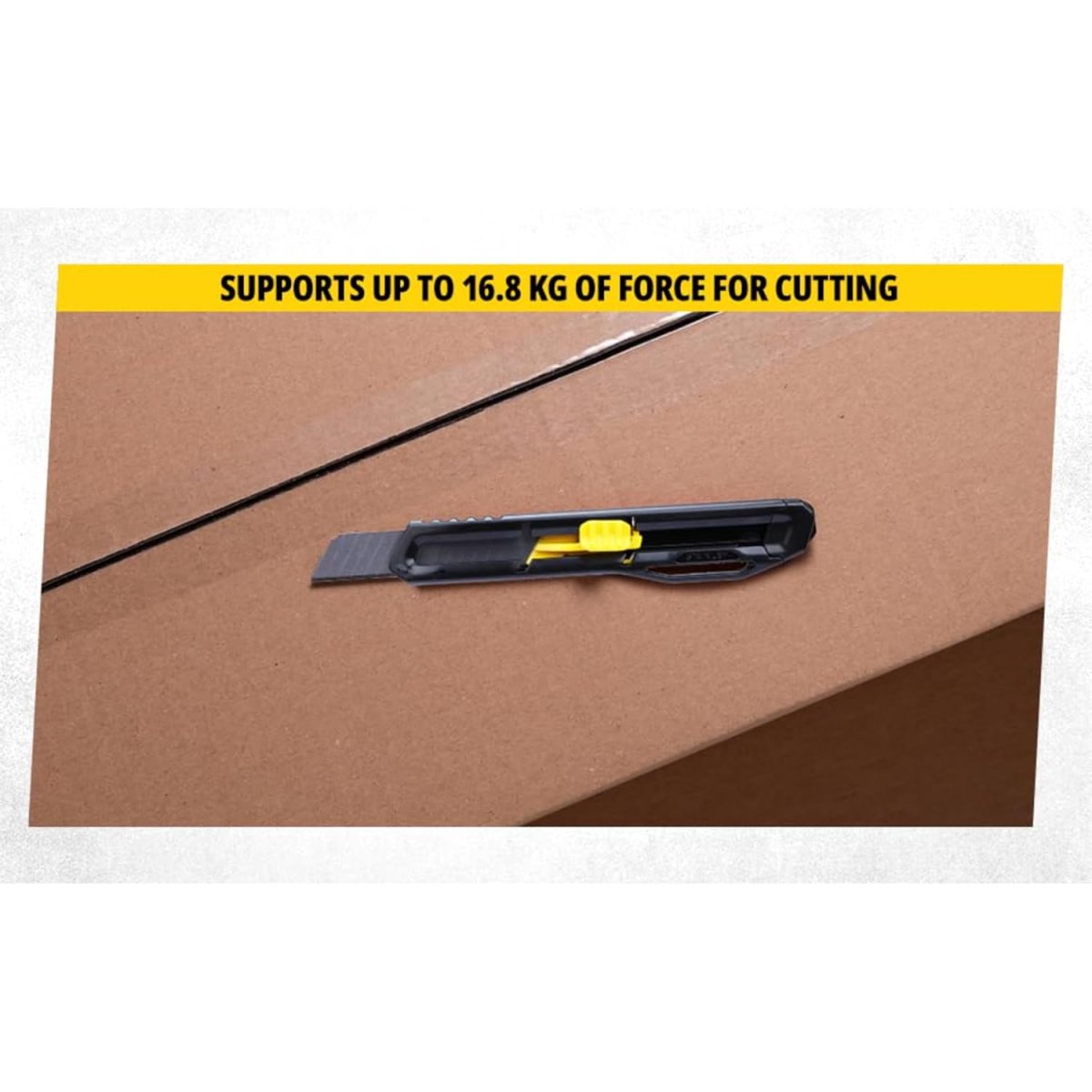 STANLEY STHT10323-800 18 mm Plastic Slide Lock Snap-Off Knife for Home & Professional Use, YELLOW & BLACK - Image 4