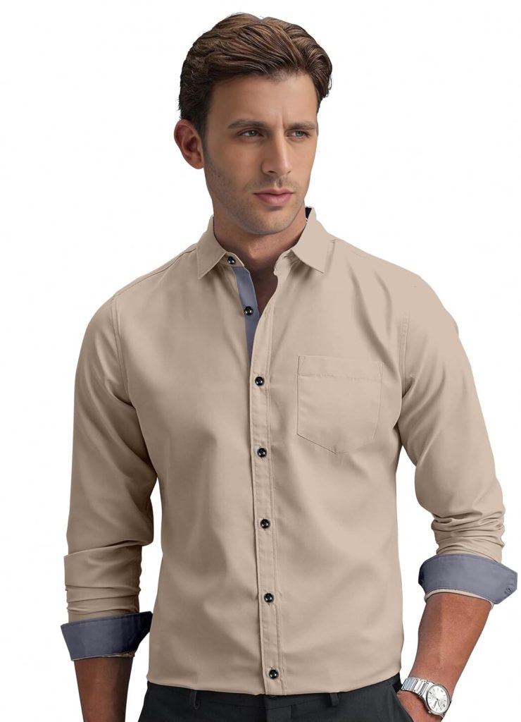 Shirt's Collection Solid Pattern Shirt(Contrast - Parent)