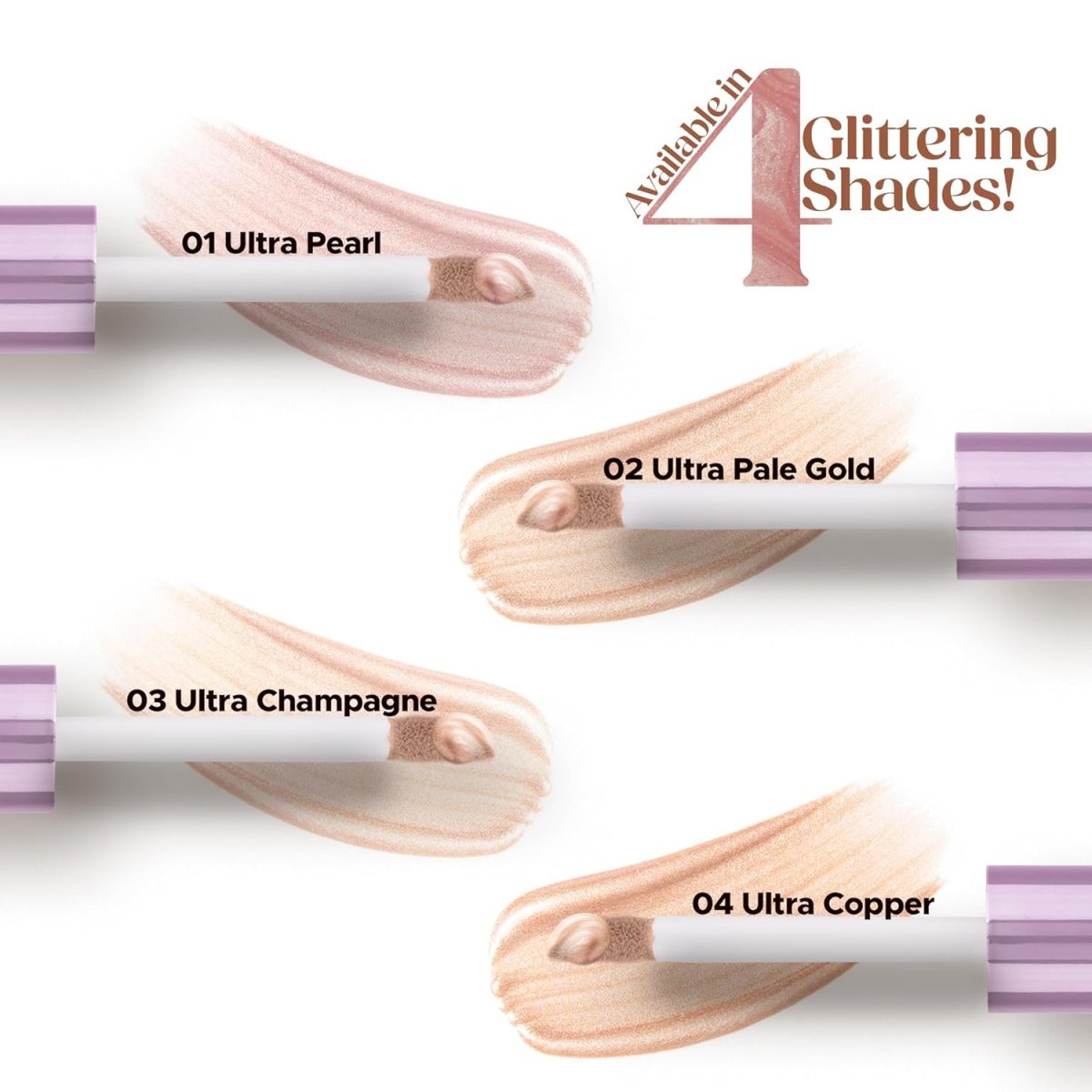 Hilary Rhoda Ultra Glow Liquid Highlighter | Illuminating & Glitter Liquid Highlighter | Dewy Finish | Cruelty-Free & Vegan | Luminescent Finish | Weightless Formula -3.8g (Ultra Pearl -Shade 01) - Image 7