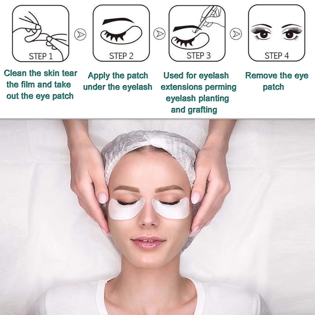 SAY WOW Hydrogel Eye Patches 20Pcs Eyelash Under Eye Pads Lash Eyelash Extension Paper Patches Eye Tips Sticker Wraps Make Up Tools Lint Free Eye Gel Patches (20 Pairs) - Image 7