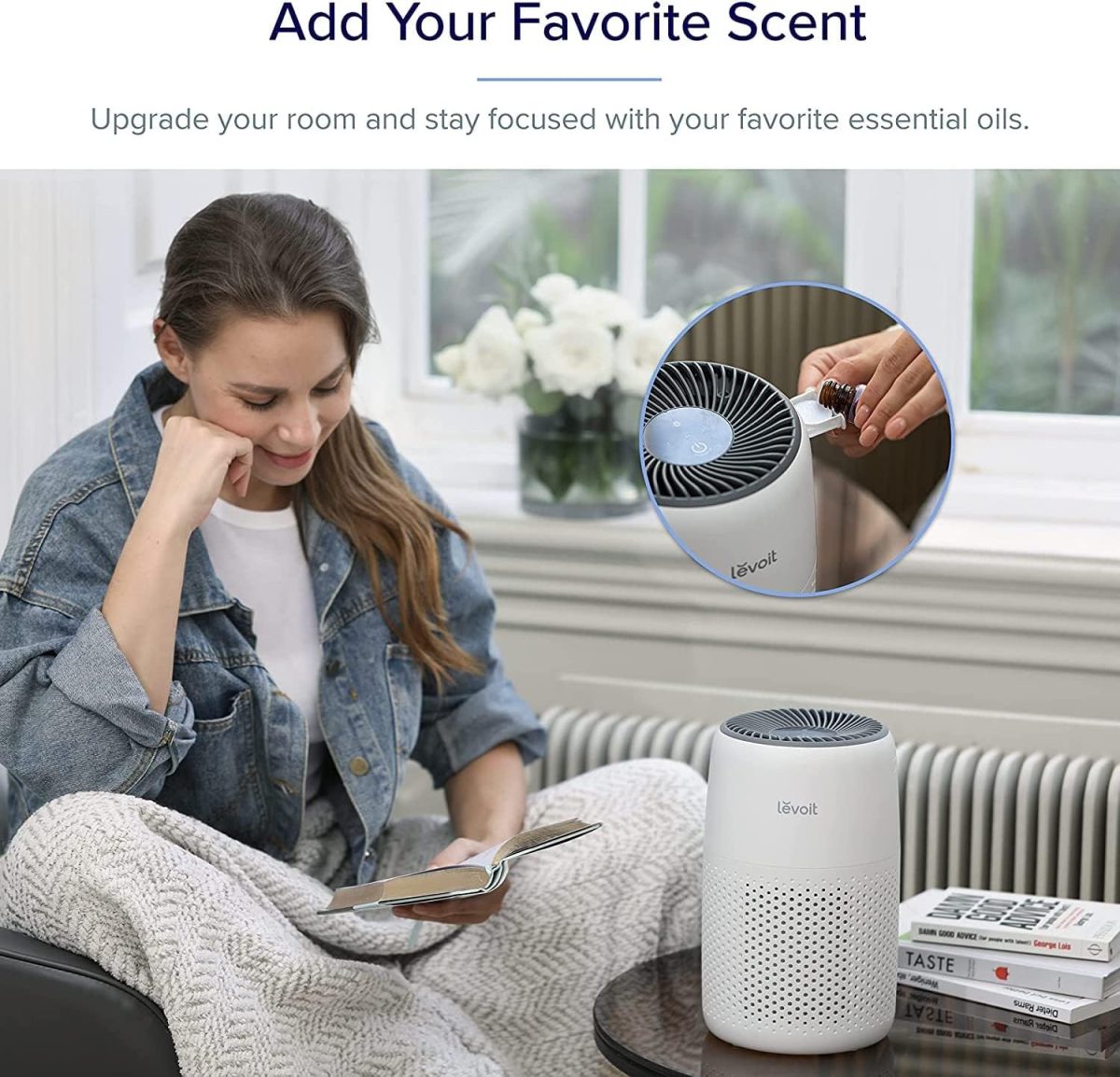 LEVOIT Core Mini Air Purifier For Coverage Area 183 Sq Ft, H13 Truehepa Filter, Remove 99.97% Dust, Smoke, & Pollen, With Fragrance Sponge, (2 Years Warranty), White - Image 7