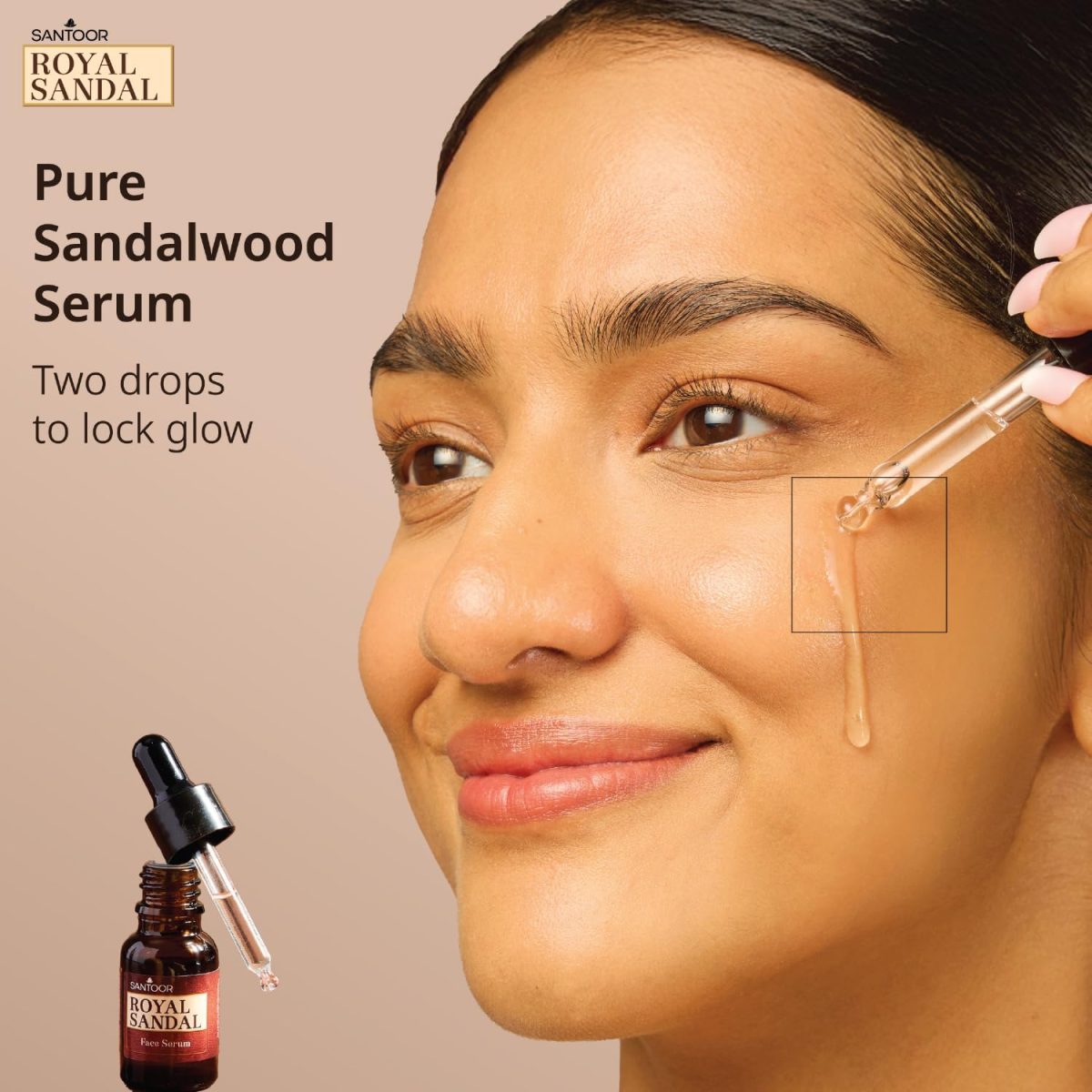 Santoor Royal Sandal Detan Pack | 3 Soaps (150g Each) + Free Serum (15ml) + Free Face Pack (20g) | 100% Sandalwood Oil & Powder | 3-Step Natural Detan | Reduces tan, Improves complexion, Even Skin Tone & Glow - Image 7