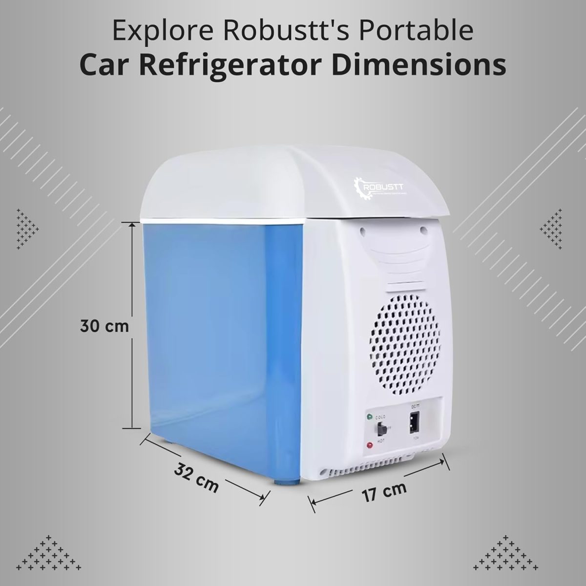 Robustt Mini Refrigerator - Frost Free Compact And Portable With 7.5 Liter Capacity, Food Grade, Low Noise And Thickened Inner Liner, Suitable For Car Use (Pack Of 2) Blue - Image 6