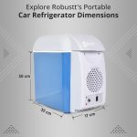 Robustt Mini Refrigerator - Frost Free Compact And Portable With 7.5 Liter Capacity, Food Grade, Low Noise And Thickened Inner Liner, Suitable For Car Use (Pack Of 2) Blue - Image 6