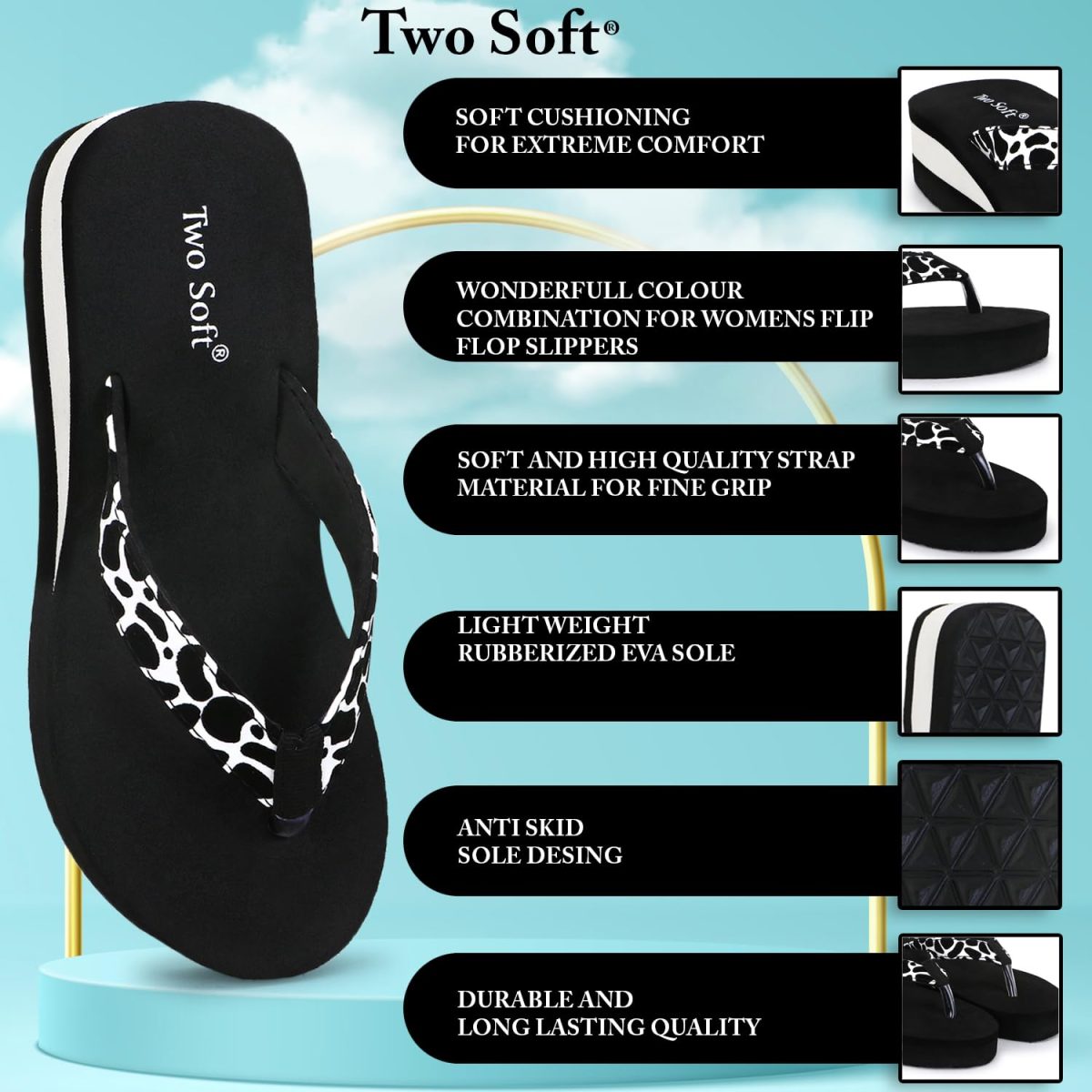 Women Slipper Stylish Comfortable Lightweight Soft Flaxsible Casual Flip Flop/Girls fancy chappal_BZR-P_GN-016 - Image 5