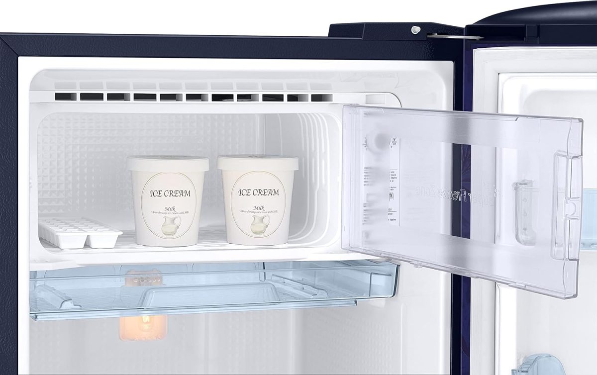 Samsung 184L 1 Star Digital Inverter Direct-Cool Single Door Refrigerator Appliance(RR19C2YCZ6U/NL,Mystic Overlay Blue) Base Stand Drawer - Image 8