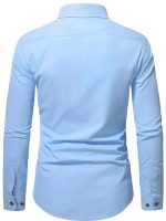 Yugnik Men's Slim Fit Beige Color Cotton Blend Formal Shirt - Image 3