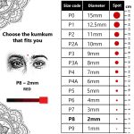 Eyetex Pallavi Sticker Bindi/Pottu|Round|Aloe Vera & Papaya Extracts|Breathable Non-Irritating Velvet Fabric|P8|Red|20 Flaps - Image 4