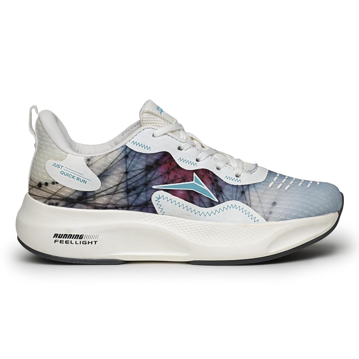 JQR Bella-N White Sports Shoe for Men | Breathable Mesh | Shock Absorption | Non-Slip | Lightweight & Comfortable | Stylish & Durable for Gym, Walking, Jogging & Casual Use for Everyday Wear - Image 3