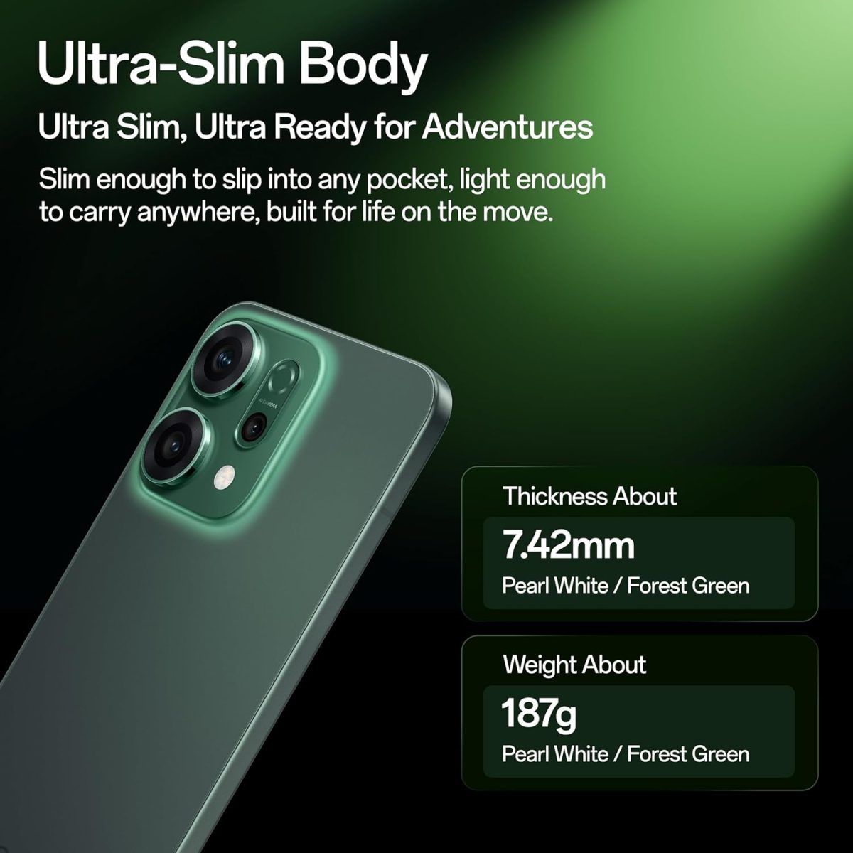 OPPO Reno14 5G (Pearl White, 12GB RAM, 256GB Storage) - Image 2