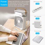 Portable Air Conditioner Fan, Mini Evaporative Air Cooler with 7 Colors LED Light, 1/2/3 H Timer, 3 Wind Speeds and 3 Spray Modes for Office, Home, Dorm, Travel - Image 5