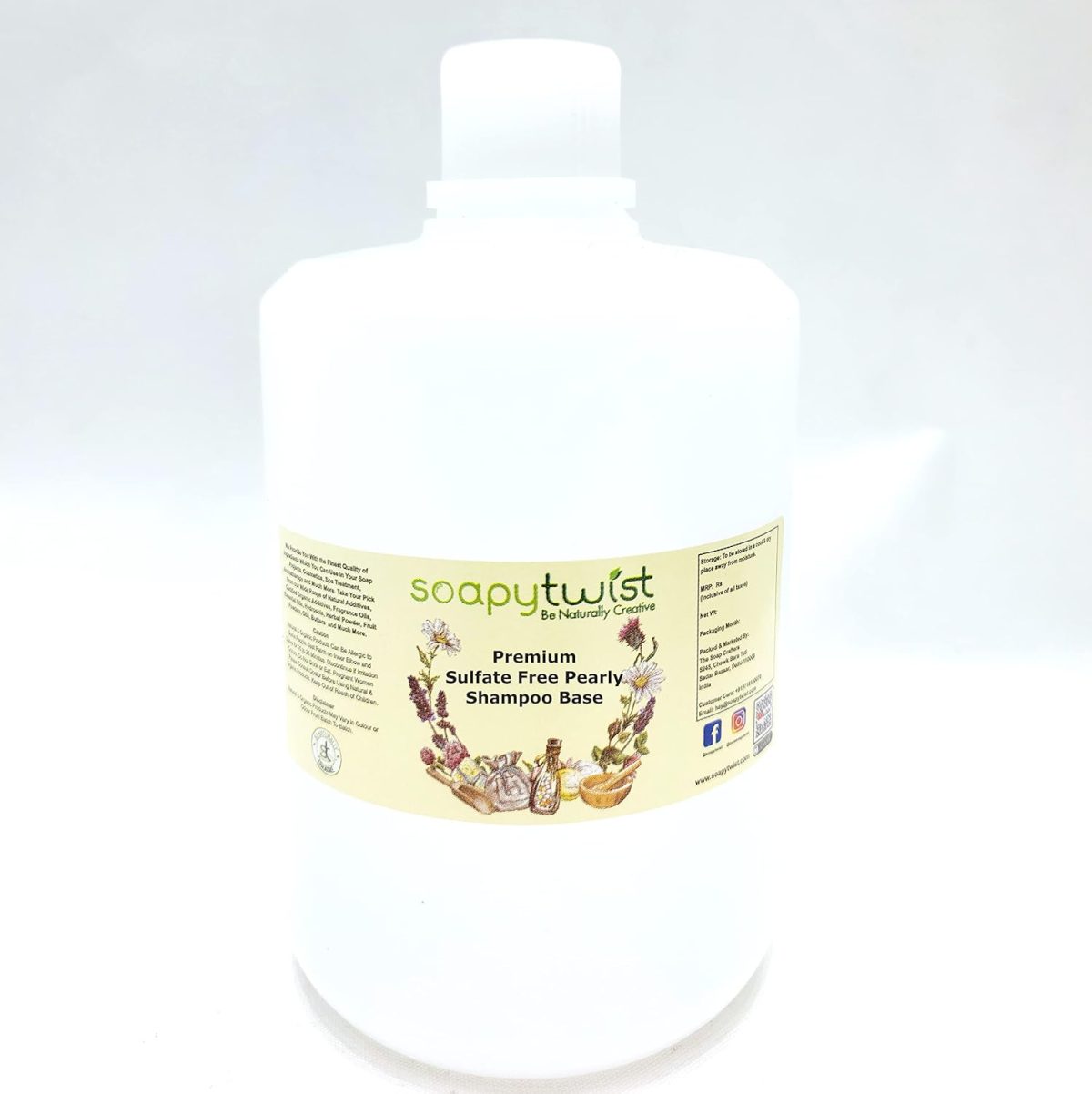 Soapy Twist Sulfate Free Pearly Shampoo Base (750g) - Image 4