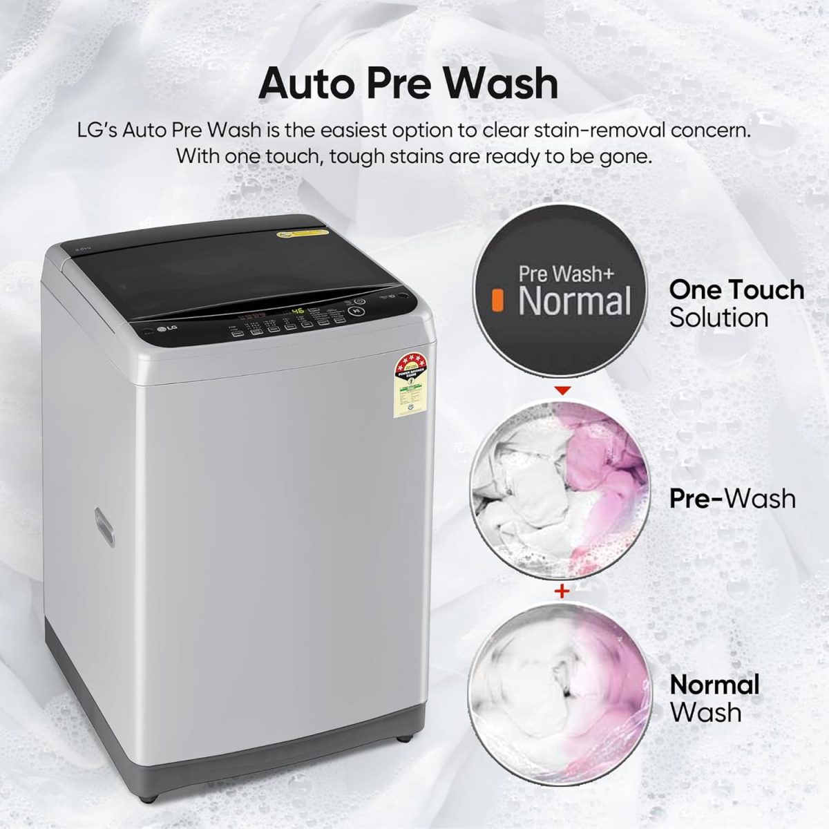 LG 8 Kg 5 Star Smart Inverter TurboDrum Fully Automatic Top Loading Washing Machine (T80SPSF1Z, Punch + 3, 2023 Model, Middle Free Silver) - Image 9