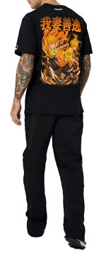 PeaceOut Demon Slayer Zenitsu Graphic T-Shirt, Black, Cotton, Anime Print - Image 3