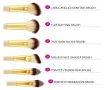 MACPLUS Soft Bristles Makeup Brushes - Brown, Pack of 12 - Image 2