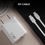 boAt WCDV 22.5W Dual Port Charger with 22.5W Power Delivery Support & 18W Quick Charge 3.0, Smart IC Protection, Auto Detection for Samsung, Xiaomi & Android Users with Type C to Type C Cable(White) - Image 6