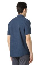 Peter England Men Cotton Slim Fit Casual Summer Half Sleeve Shirt - Image 3