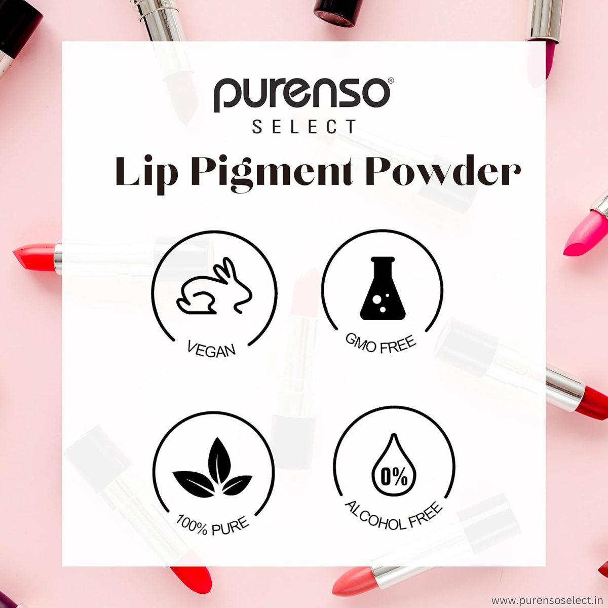 PURENSO Select - Glossy Lip Pigment Powder - Hot Pink (10g x 1 Jar) - Image 7