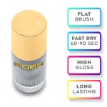 Posh HIGH GLOSS QUICK DRY Finish NAILPOLISH SILVER GOLDEN ROSEGOLD STEEL GREY, 9 ml - Image 2