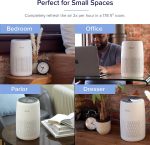 LEVOIT Core Mini Air Purifier For Coverage Area 183 Sq Ft, H13 Truehepa Filter, Remove 99.97% Dust, Smoke, & Pollen, With Fragrance Sponge, (2 Years Warranty), White - Image 4