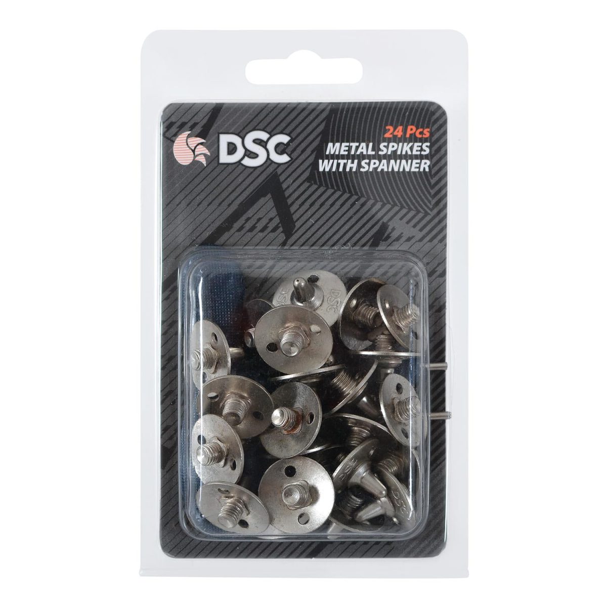 DSC Unisex Adult's Metallic-Fiber Metal Spikes & Spanner for Cricket Shoes, Multicolour