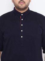Bigbanana Plus Size Men's Regular Fit Solid Henley Tshirt - Image 6