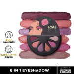 FACESCANADA 6 in 1 Eyeshadow Palette - Hopeless Romantic 01, 6g | Olive Butter & Macadamia Oil | Vibrant Colors | Highly Pigmented | Easily Blendable | Silky Satin Texture | No Crease | Cruelty-Free - Image 2