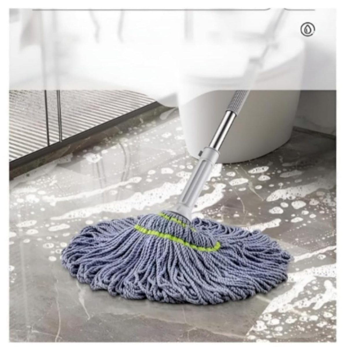 VARNI Fashion PURNASHAKTI Self Wringing Squeeze ||Twist Mop|| Microfiber|| Twisting Mop|| Extendable Stainless Steel Handle|| Reusable||Home|| Office|| Shop|| Self-Wringing Twist Mops - Image 4