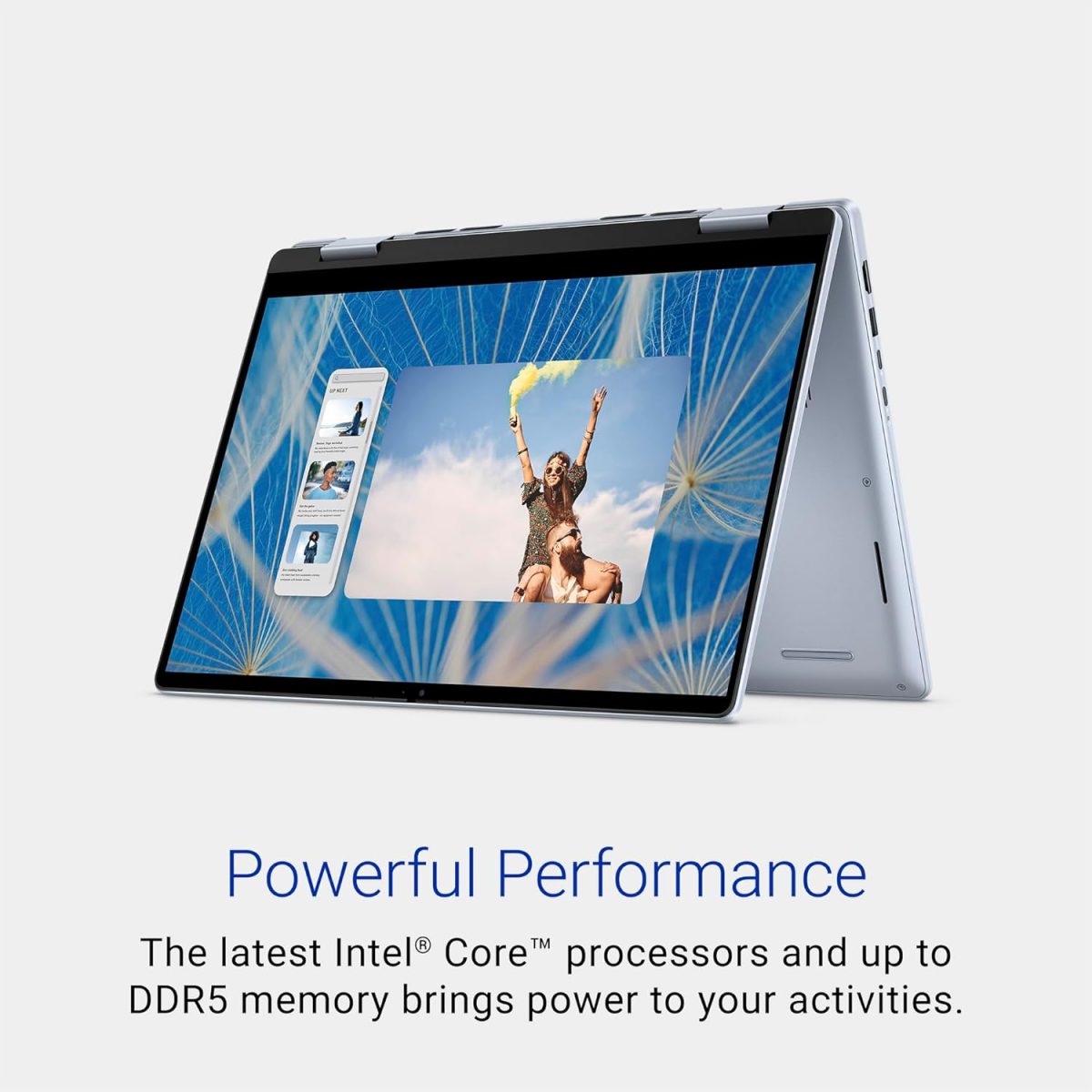Dell Thin & Light Inspiron 7440 2in1 Laptop, Intel Core 3 100U Processor, 8GB + 512GB SSD, 14" (35.62cm) FHD+ 250nits Display Touch, Backlit KB + FPR, Win 11 + MSO'21,15 Months McAfee,Ice Blue,1.71kg - Image 4
