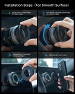 Yootech 360° Vaccum Magnetic Phones Holder, Magnetic Car Phone Mount, Hands-Free Suction Cup Phones Holder for Car/Gym/Mirror/Shower, Car Mount Compatible with All Mobile (Extended) - Image 2