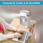 Portable Air Conditioner - Mini Evaporative Air Cooler Desk Air Conditioner Fan with 3 Wind Speeds, 3 Spray Modes, 1/2/3 H Timer and 7 Color Light, Air Cooling Fan - Image 6
