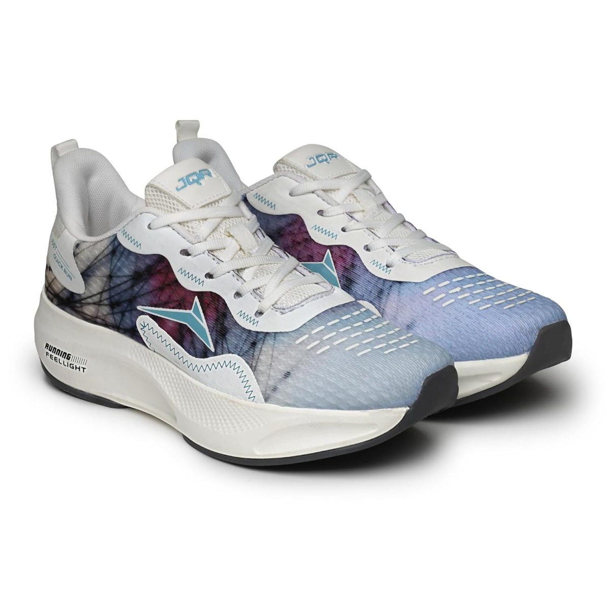 JQR Bella-N White Sports Shoe for Men | Breathable Mesh | Shock Absorption | Non-Slip | Lightweight & Comfortable | Stylish & Durable for Gym, Walking, Jogging & Casual Use for Everyday Wear - Image 6