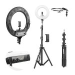 DIGITEK® (DRL-18H C) 18 Inch LED Ring Light with 158cm Stand - AC/DC Power, Color Temperature Control, Lighting Intensity Control - Photography, Video, Makeup, and Live Streaming - USB Powered