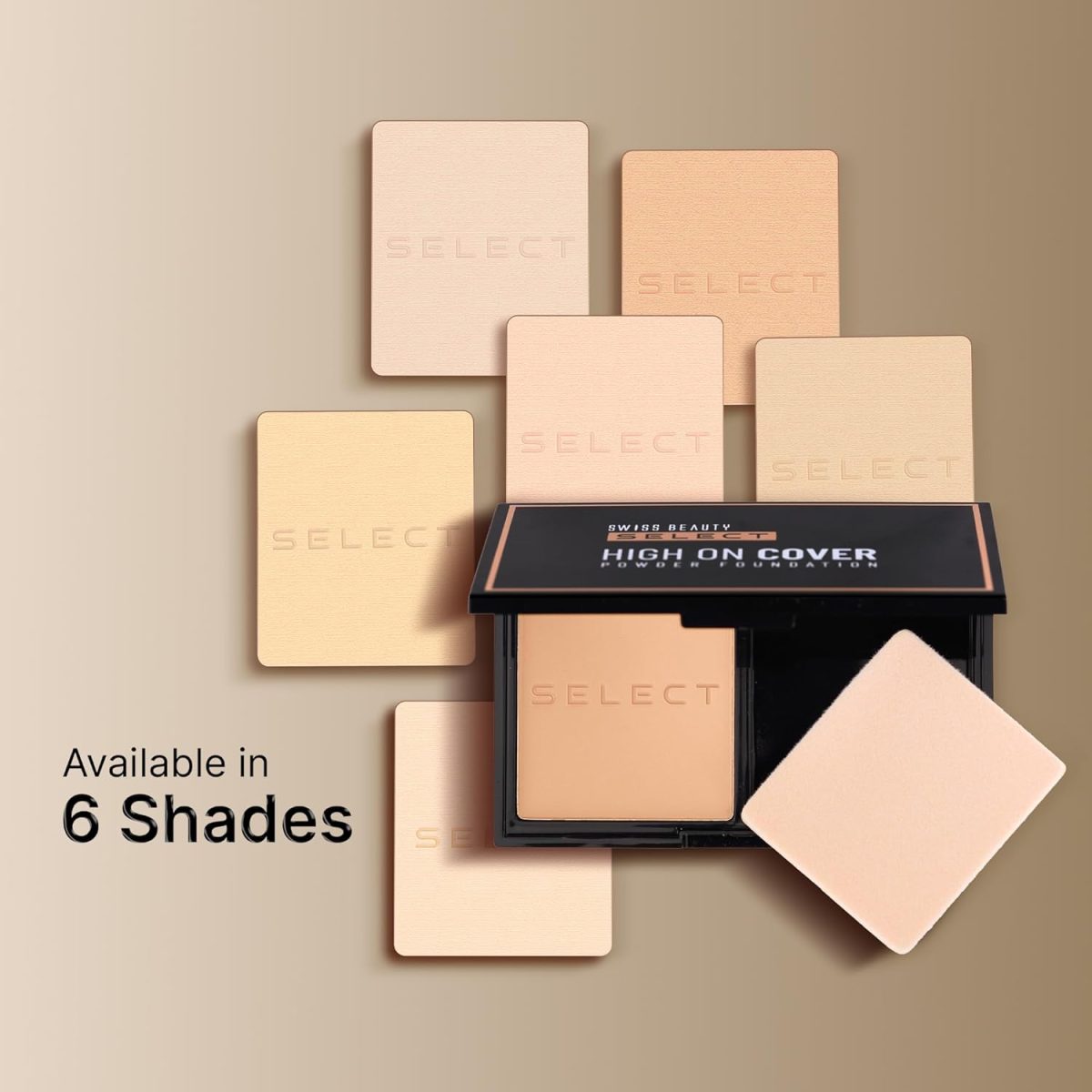 Swiss Beauty Select High On Cover Powder Foundation with sponge | Waterproof & Oil Controlling | 16-Hour wear | Shade 02 Light Natural, 5.5g - Image 7
