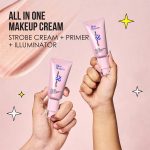 Blue Heaven Prime & Shine Flawless Illuminating Primer + Strobe Cream | Primer + Highlighter + Moisturiser |Infused with Vitamin C and Niacinamide for naturally glowing skin, Silver Pink, 25g - Image 4