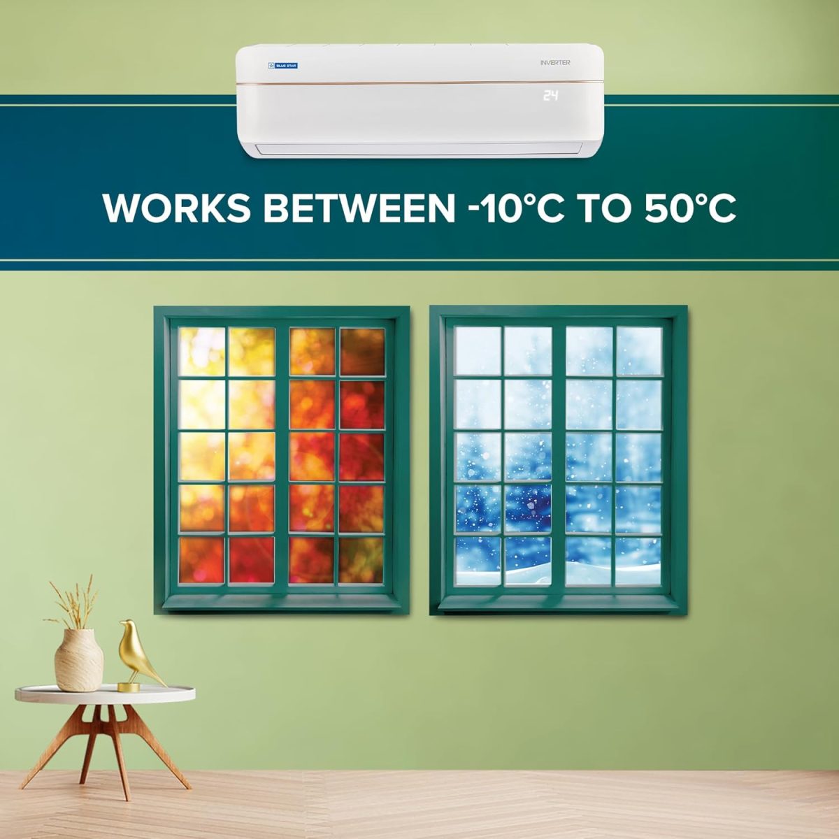 Blue Star 1.5 Ton 3 Star Hot and Cold, 60 Months Warranty, Inverter Split AC (Copper, Convertible 5 in 1 Cooling, Multi Sensors, Dust Filter, IC318VCUHC, White) - Image 4