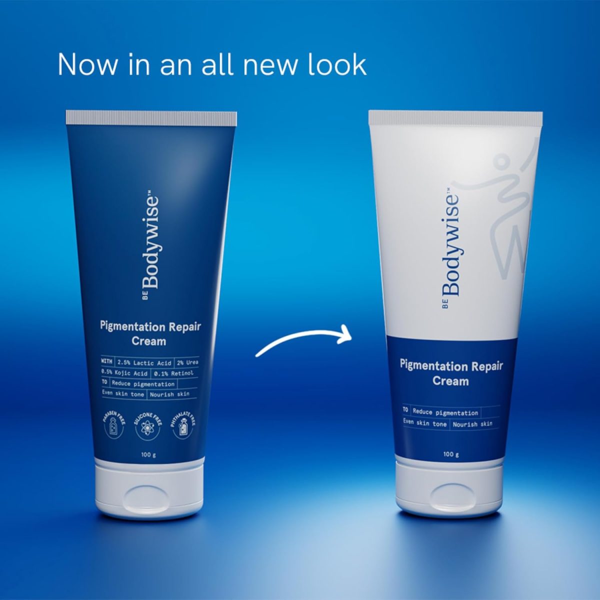 Be Bodywise Pigmentation Cream 100gm | 2.5% Lactic Acid, 2% Urea, Retinol & Kojic Acid | Reduces Tan, Pigmentation & Evens Skin Tone | Treats Dark Patches & Rough Skin on Elbows, Knees, Back of Neck & Thighs | For Daily Use - Image 5